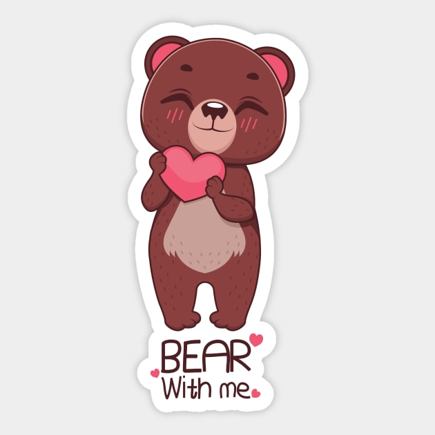 Bear with me Sticker by GazingNeko